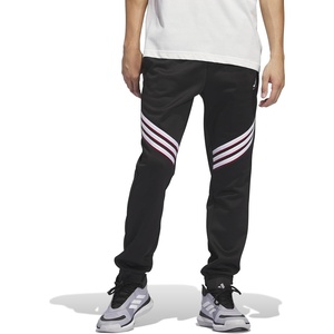 Adidas Mens Select Foundation Fleece Basketball Pants(Black/White)