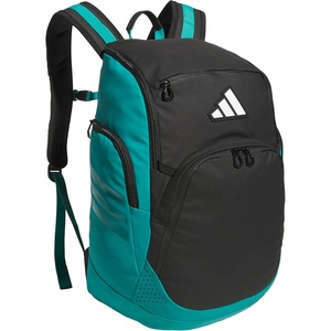 adidas Select Basketball Backpack 32L | Padded Laptop Sleeve, Multiple Organizer Pockets, Water-Bottle Pockets, Durable Build, School Gym & Travel Ready(Black/Pure Teal Green)