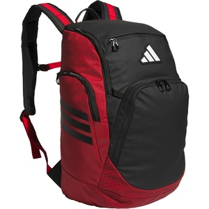 adidas Select Basketball Backpack 32L | Padded Laptop Sleeve, Multiple Organizer Pockets, Water-Bottle Pockets, Durable Build, School Gym & Travel Ready(Team Power Red 2/Black)