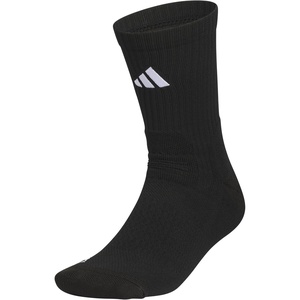 adidas Select Basketball Socks 1 Pair | Unisex, 1-Pack, Cushioned Impact Zones, 360-Ankle Protection, Blister-Reducing Build, Game & Practice Ready(Black/White/2/Crew)