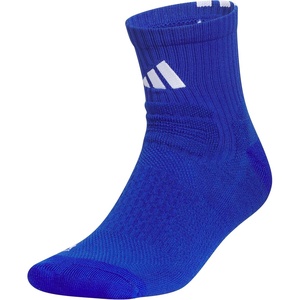 adidas Select Basketball Socks 1 Pair | Unisex, 1-Pack, Cushioned Impact Zones, 360-Ankle Protection, Blister-Reducing Build, Game & Practice Ready(Team Royal Blue/White/2/Quarter)