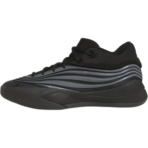 adidas Unisex-Adult Dame X Basketball Shoe(Black/Iron Metallic/Lucid Blue)