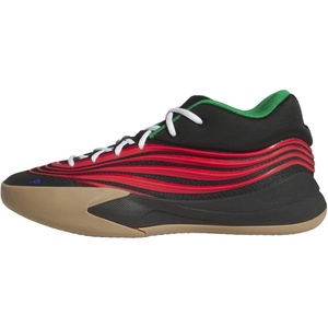 adidas Unisex-Adult Dame X Basketball Shoe(Black/Pure Ruby/Gum)