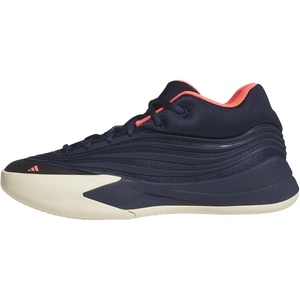 adidas Unisex-Adult Dame X Basketball Shoe(Night Indigo/Warm Vanilla/Solar Turbo)