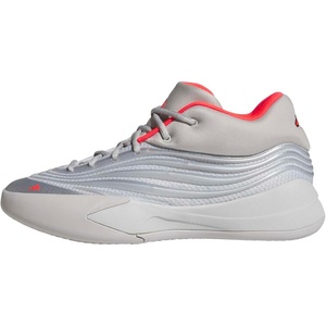 adidas Unisex-Adult Dame X Basketball Shoe(Silver Metallic/Grey/Lucid Red)