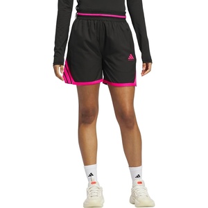 adidas Womens Crazy Lite Shorts Basketball Casual Bottoms Casual – Black(Black/Shock Pink)