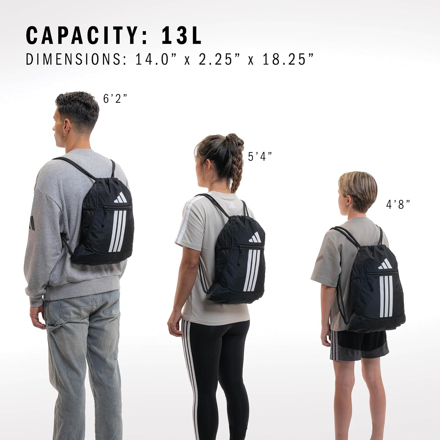 image:imageadidas Alliance Sackpack Drawstring Backpack for Sports Small Gym Bag Black3 OSFABlue FusionGlow Blue3