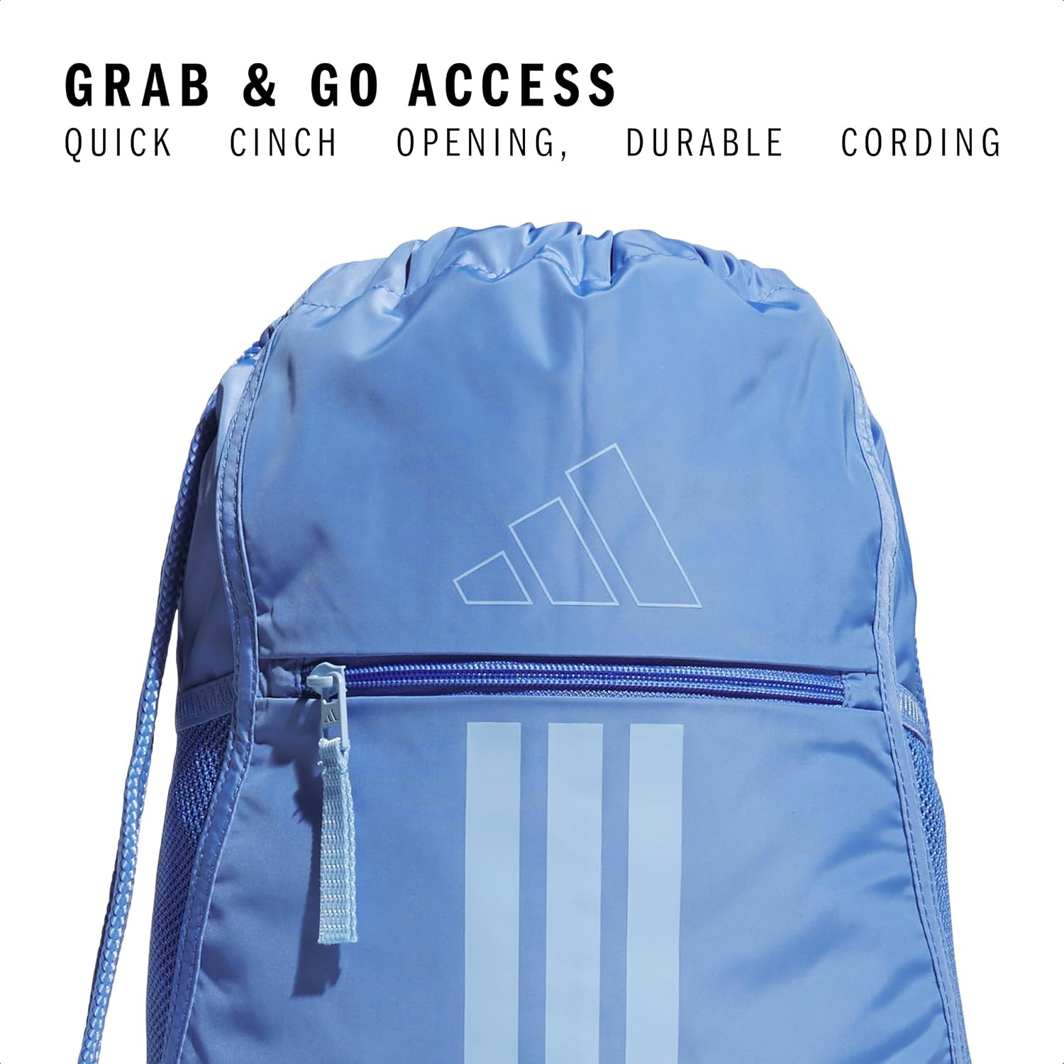 image:imageadidas Alliance Sackpack Drawstring Backpack for Sports Small Gym Bag Black3 OSFABlue FusionGlow Blue3