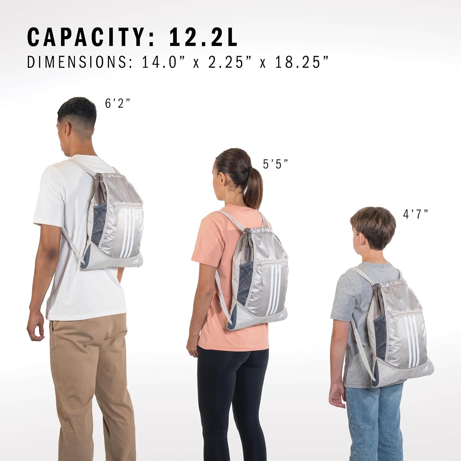 image:imageadidas Alliance Sackpack Drawstring Backpack for Sports Small Gym Bag Black3 OSFACamouflage Wonder BeigeOnix GreyAlumina Beige2