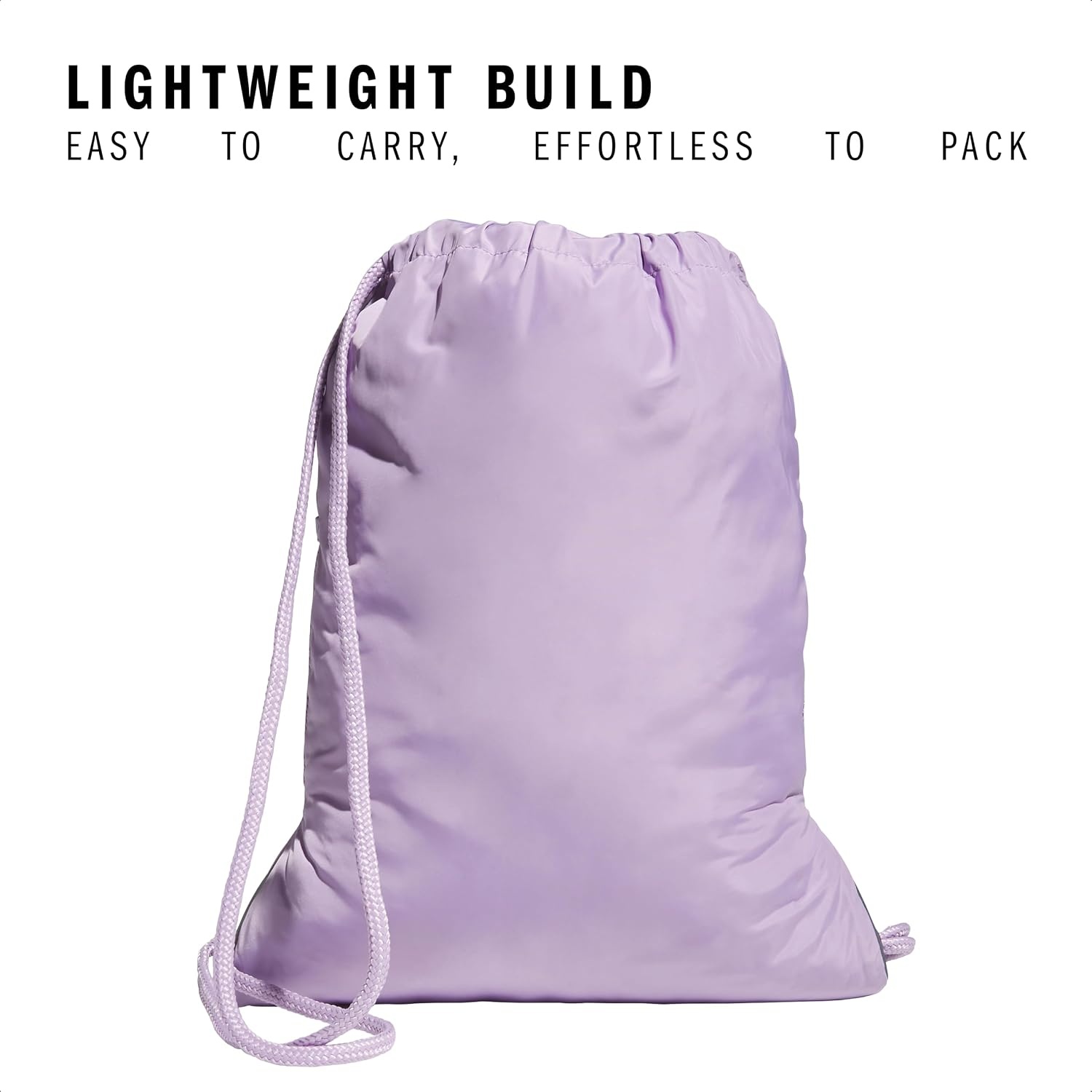 image:imageadidas Alliance Sackpack Drawstring Backpack for Sports Small Gym Bag Black3 OSFAPowder Plum PurpleAurora Plum Purple3