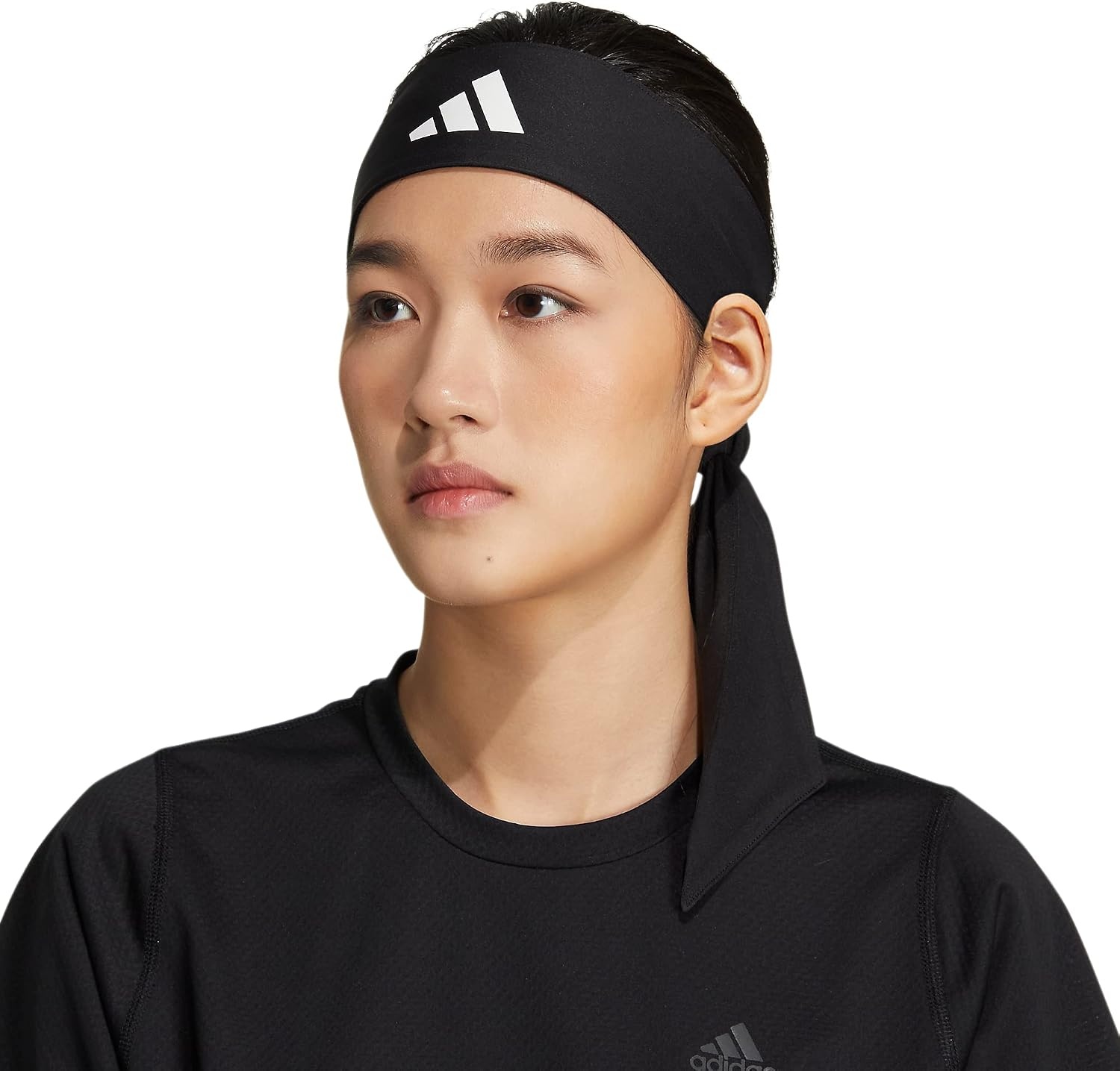 image:imageadidas Alphaskin Tie HeadbandBlackWhite