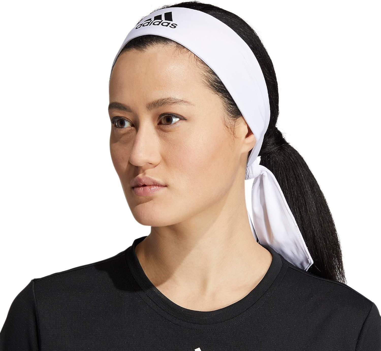 image:imageadidas Alphaskin Tie HeadbandWhiteBlackTie