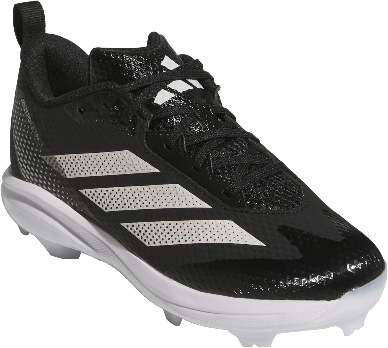 image:imageadidas Boys Adizero Instinct 20 TPU Softball Sneakers Shoes BlackBlackWhiteSilver Metallic