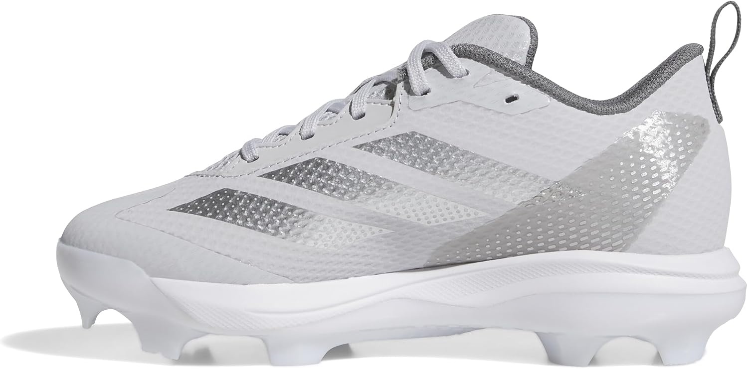 image:imageadidas Boys Adizero Instinct 20 TPU Softball Sneakers Shoes BlackTeam Light GreySilver MetallicTeam Grey