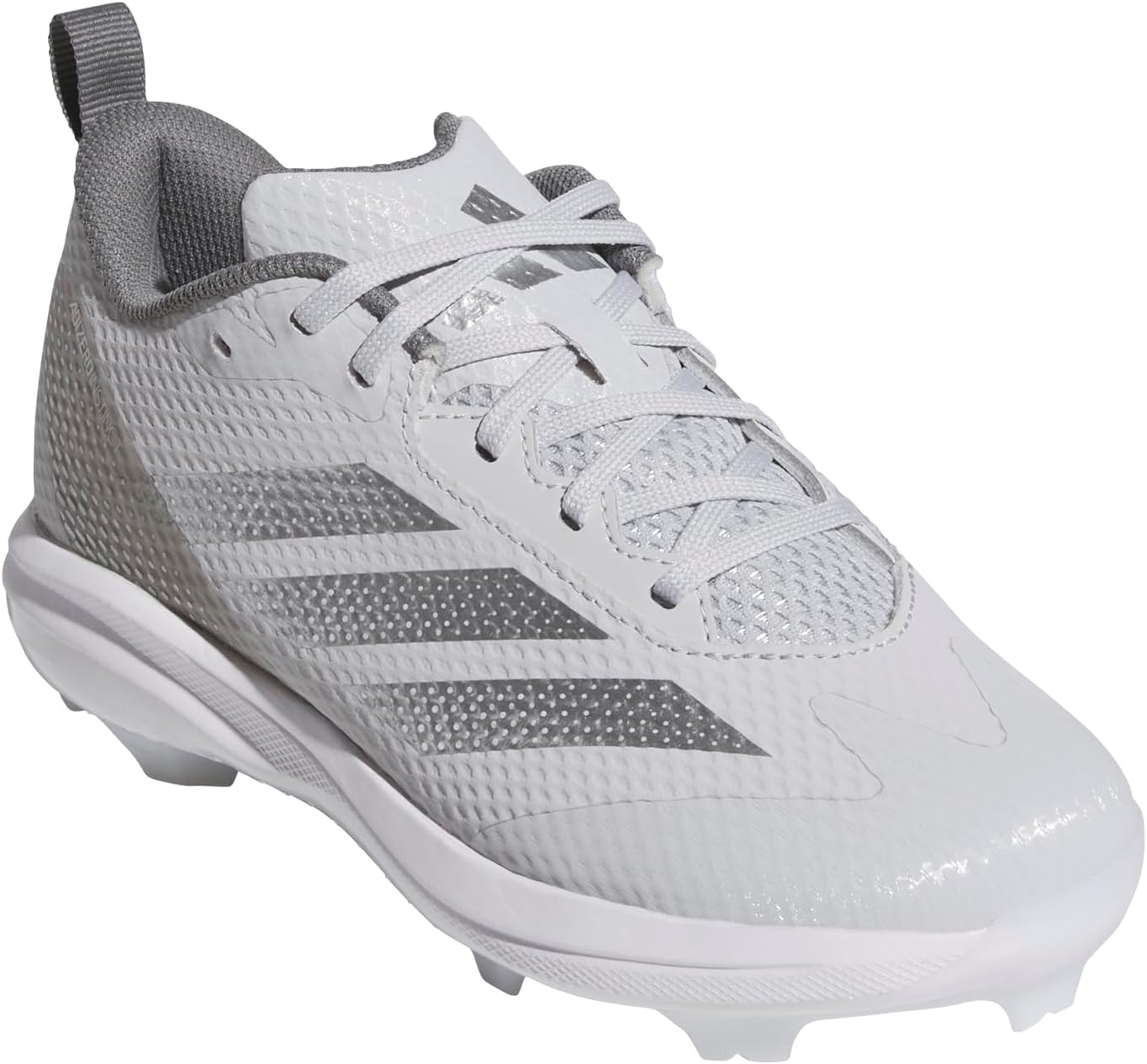 image:imageadidas Boys Adizero Instinct 20 TPU Softball Sneakers Shoes BlackTeam Light GreySilver MetallicTeam Grey