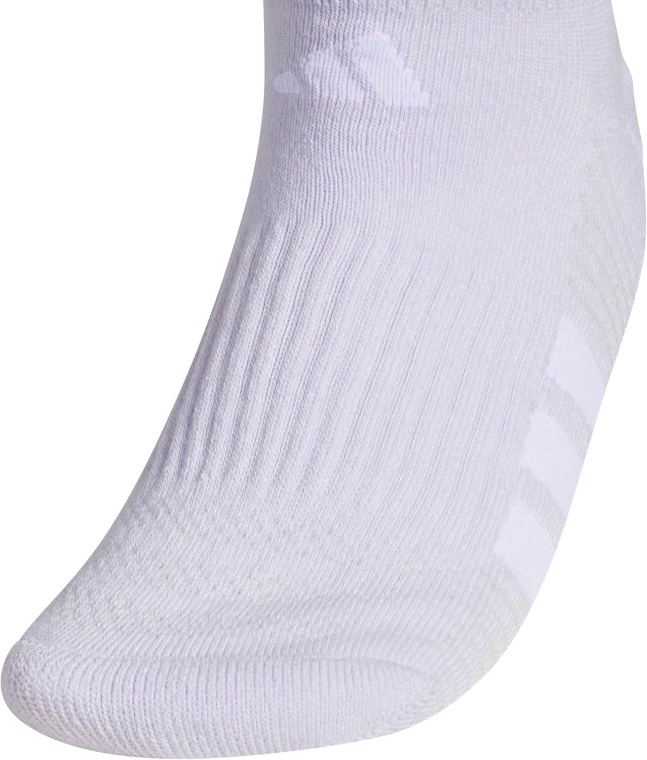 image:imageadidas Cushioned Low Cut Ankle Socks 3Pairs Durable amp Comfortable 3Pack Targeted Cushioning Arch Support Breathable MoistureWicking Reinforced Heel amp Toe AllDay ComfortFrozen PurpleClear Onix GreySolar Purple40No Show