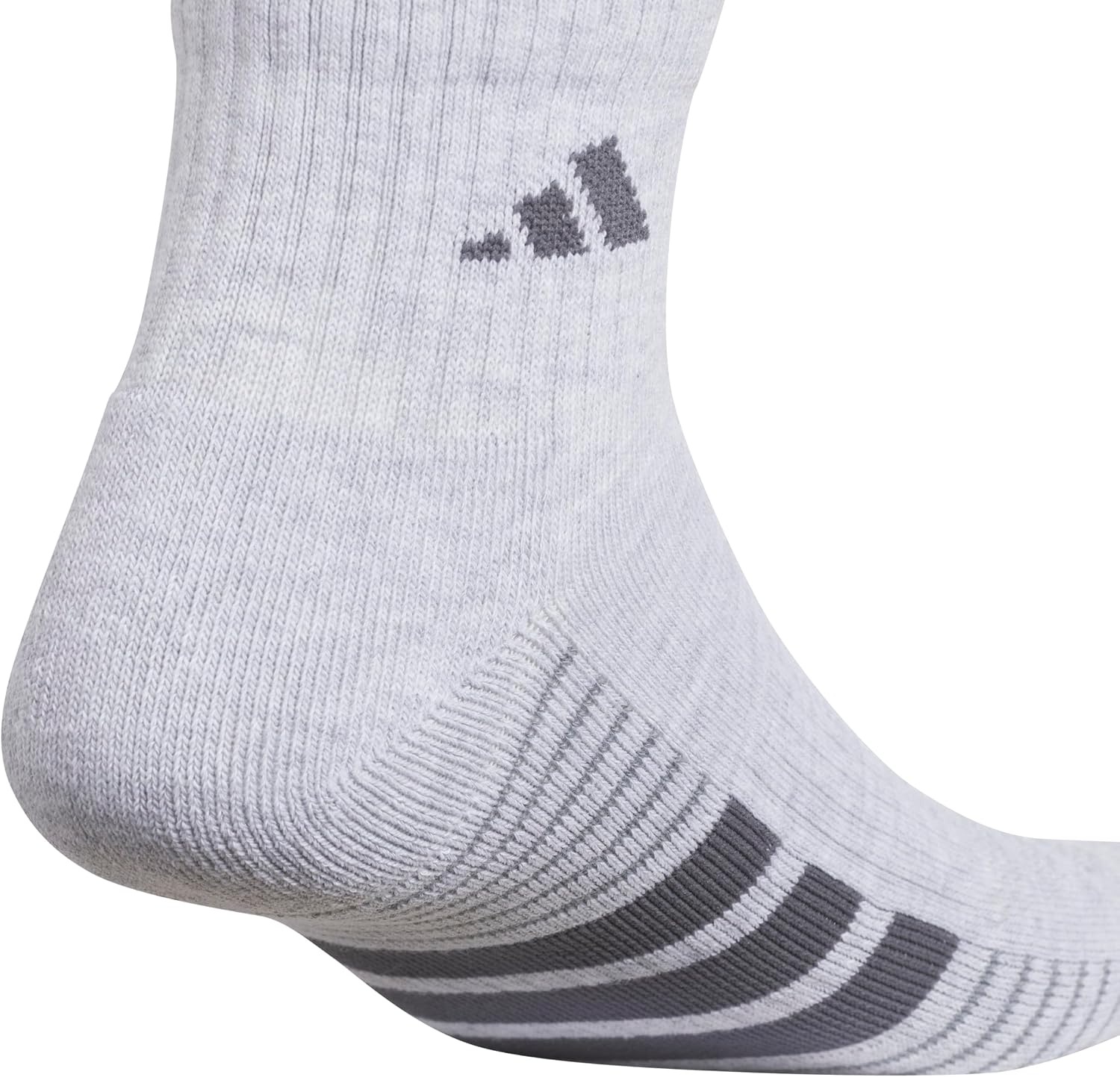 image:imageadidas Cushioned Low Cut Ankle Socks 3Pairs Durable amp Comfortable 3Pack Targeted Cushioning Arch Support Breathable MoistureWicking Reinforced Heel amp Toe AllDay ComfortCool Light HeatherOnix GreyGrey40Quarter