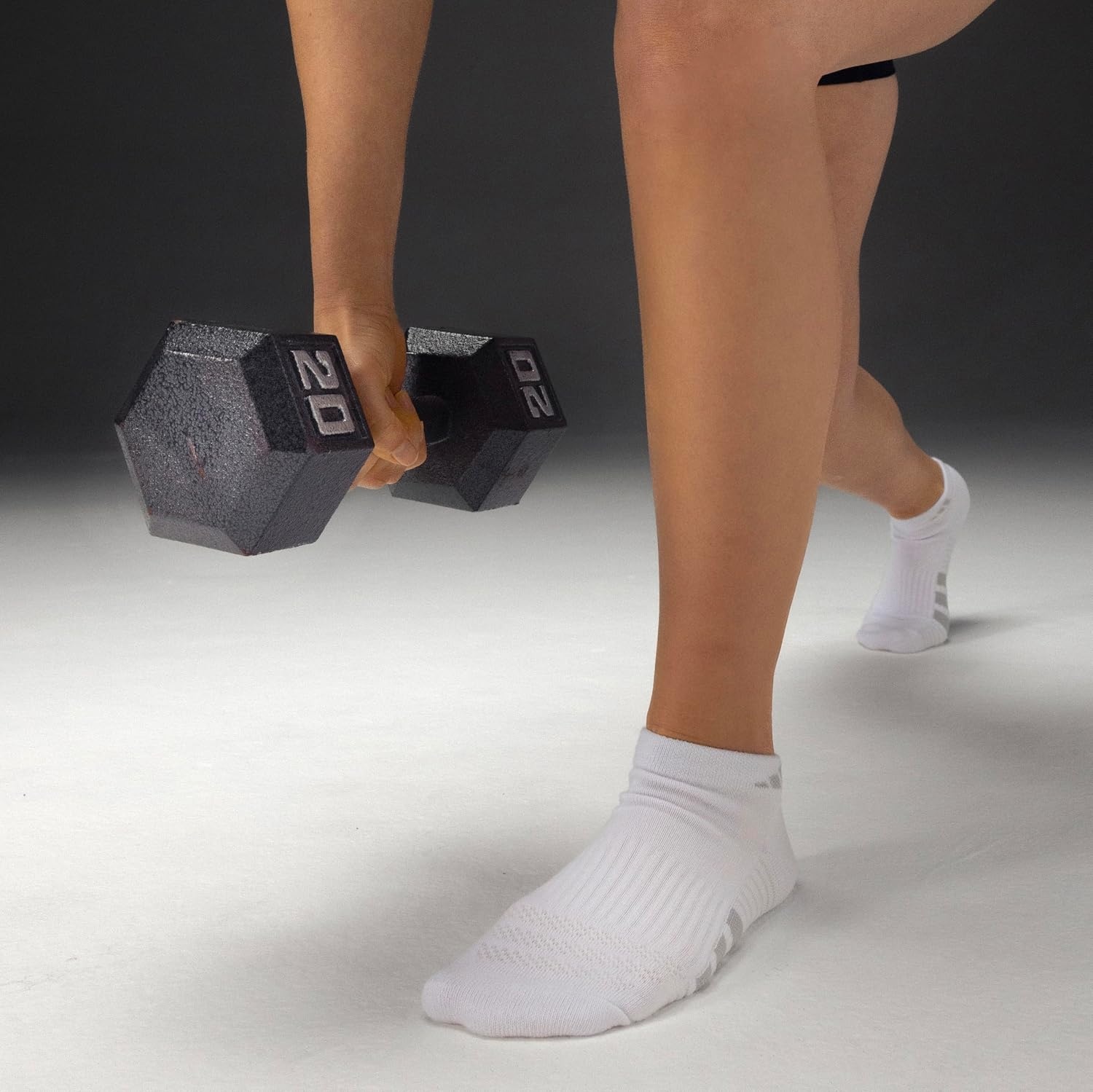 image:imageadidas Cushioned Low Cut Ankle Socks 3Pairs Durable amp Comfortable 3Pack Targeted Cushioning Arch Support Breathable MoistureWicking Reinforced Heel amp Toe AllDay ComfortClear Onix GreyGlow BlueClear Pink40Low Cut