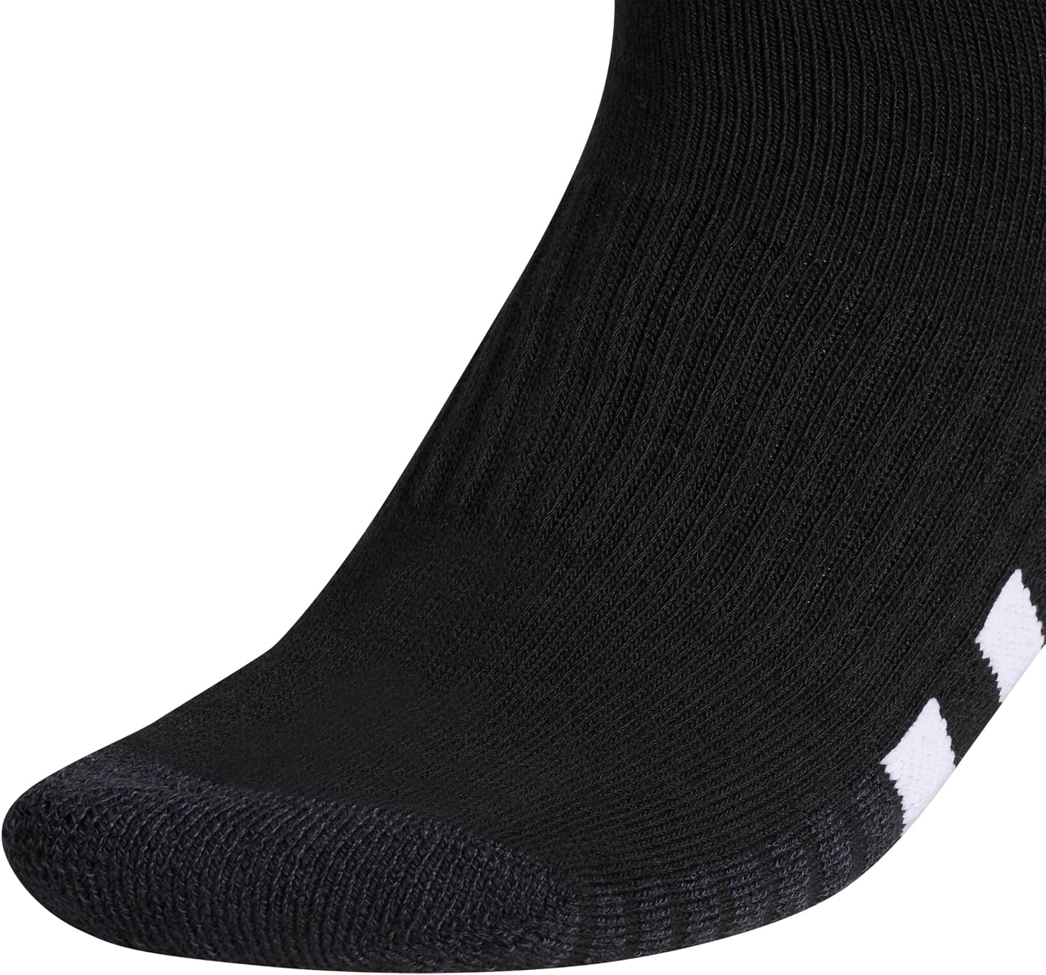 image:imageadidas Cushioned Low Cut Ankle Socks 3Pairs Durable amp Comfortable 3Pack Targeted Cushioning Arch Support Breathable MoistureWicking Reinforced Heel amp Toe AllDay ComfortBlackNight GreyWhite30Quarter