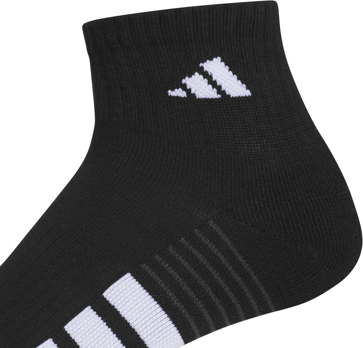 image:imageadidas Cushioned Low Cut Ankle Socks 3Pairs Durable amp Comfortable 3Pack Targeted Cushioning Arch Support Breathable MoistureWicking Reinforced Heel amp Toe AllDay ComfortBlackWhiteCarbon Grey40Quarter
