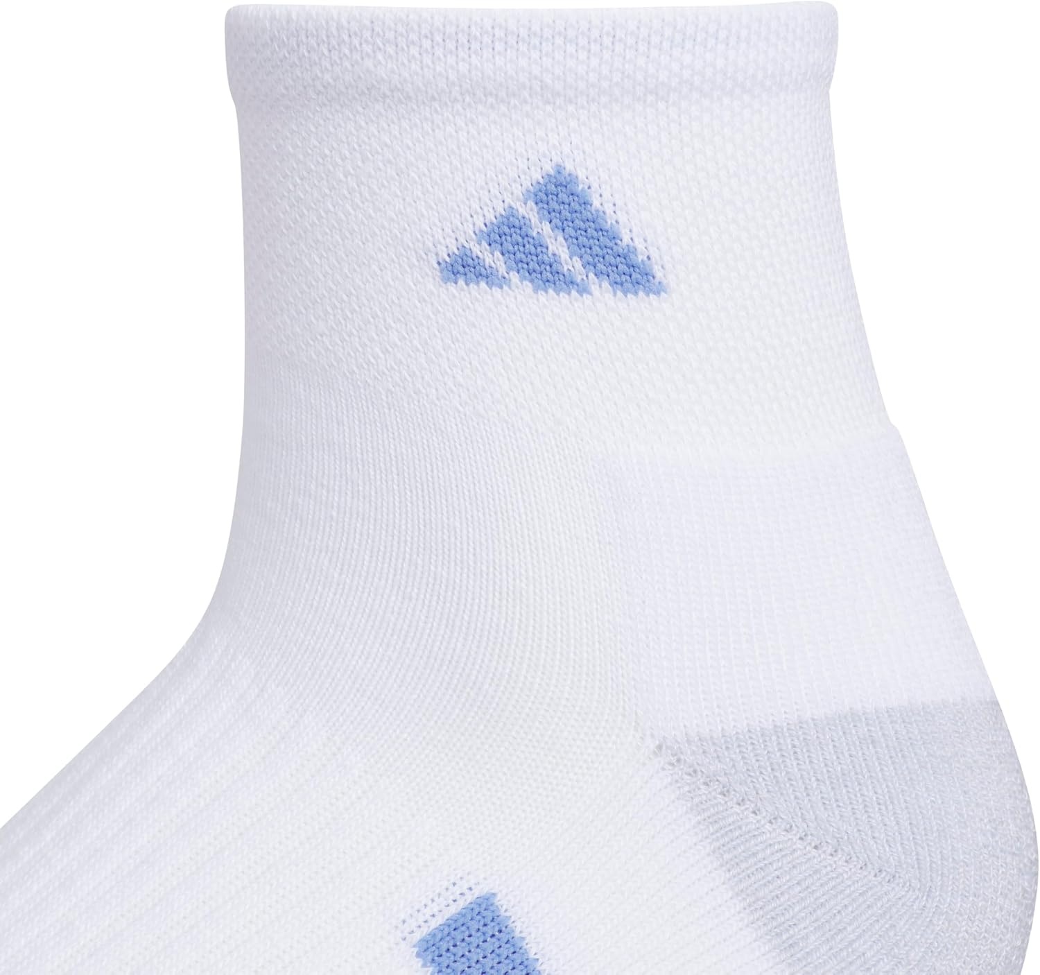 image:imageadidas Cushioned Low Cut Ankle Socks 3Pairs Durable amp Comfortable 3Pack Targeted Cushioning Arch Support Breathable MoistureWicking Reinforced Heel amp Toe AllDay ComfortWhiteBlue FusionPowder Teal Green30Quarter
