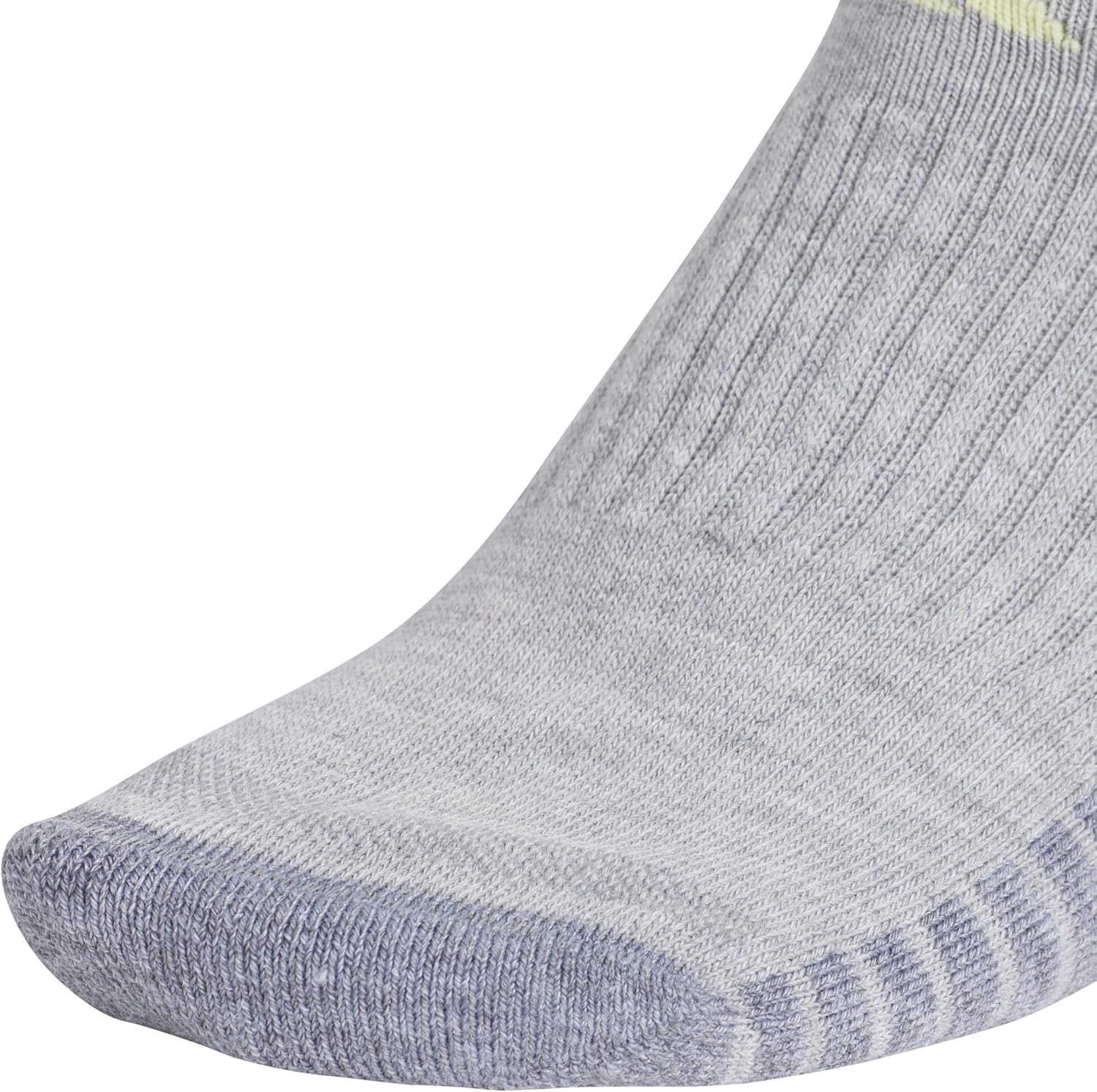 image:imageadidas Cushioned Low Cut Ankle Socks 3Pairs Durable amp Comfortable 3Pack Targeted Cushioning Arch Support Breathable MoistureWicking Reinforced Heel amp Toe AllDay ComfortCool Light HeatherPowder YellowViolet Tone Purple30No Show