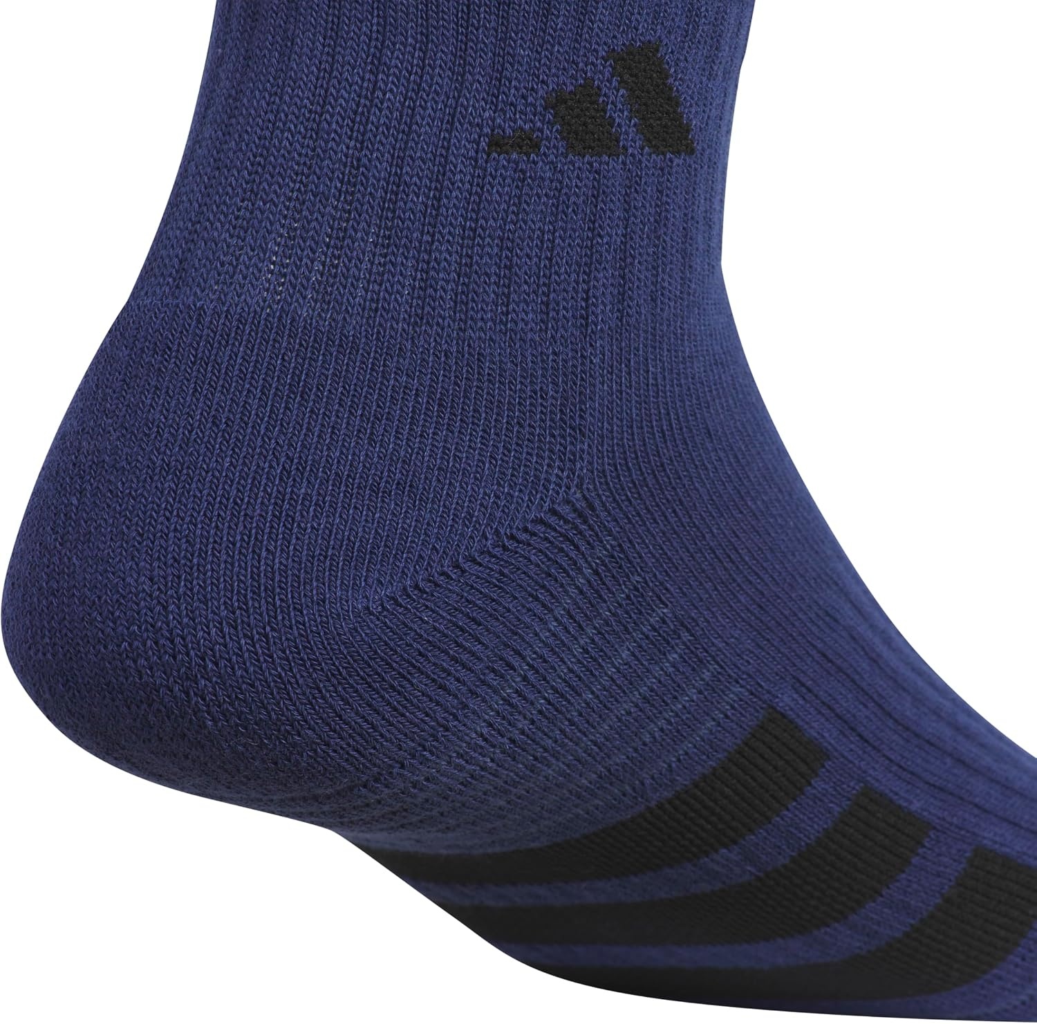 image:imageadidas Cushioned Low Cut Ankle Socks 3Pairs Durable amp Comfortable 3Pack Targeted Cushioning Arch Support Breathable MoistureWicking Reinforced Heel amp Toe AllDay ComfortDark BlueWhiteCool Light Heather40Quarter