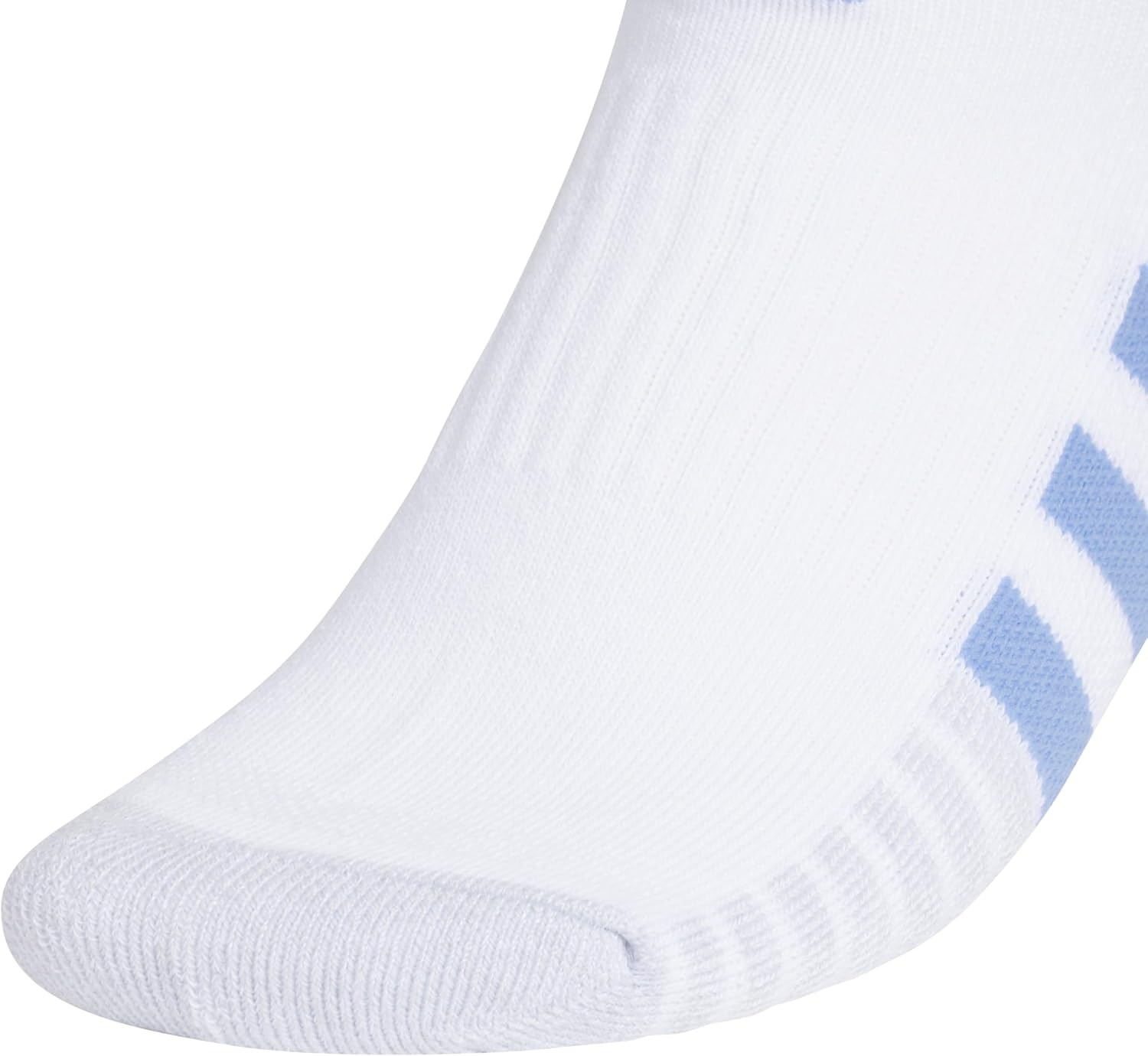 image:imageadidas Cushioned Low Cut Ankle Socks 3Pairs Durable amp Comfortable 3Pack Targeted Cushioning Arch Support Breathable MoistureWicking Reinforced Heel amp Toe AllDay ComfortWhiteBlue FusionPowder Teal Green30No Show