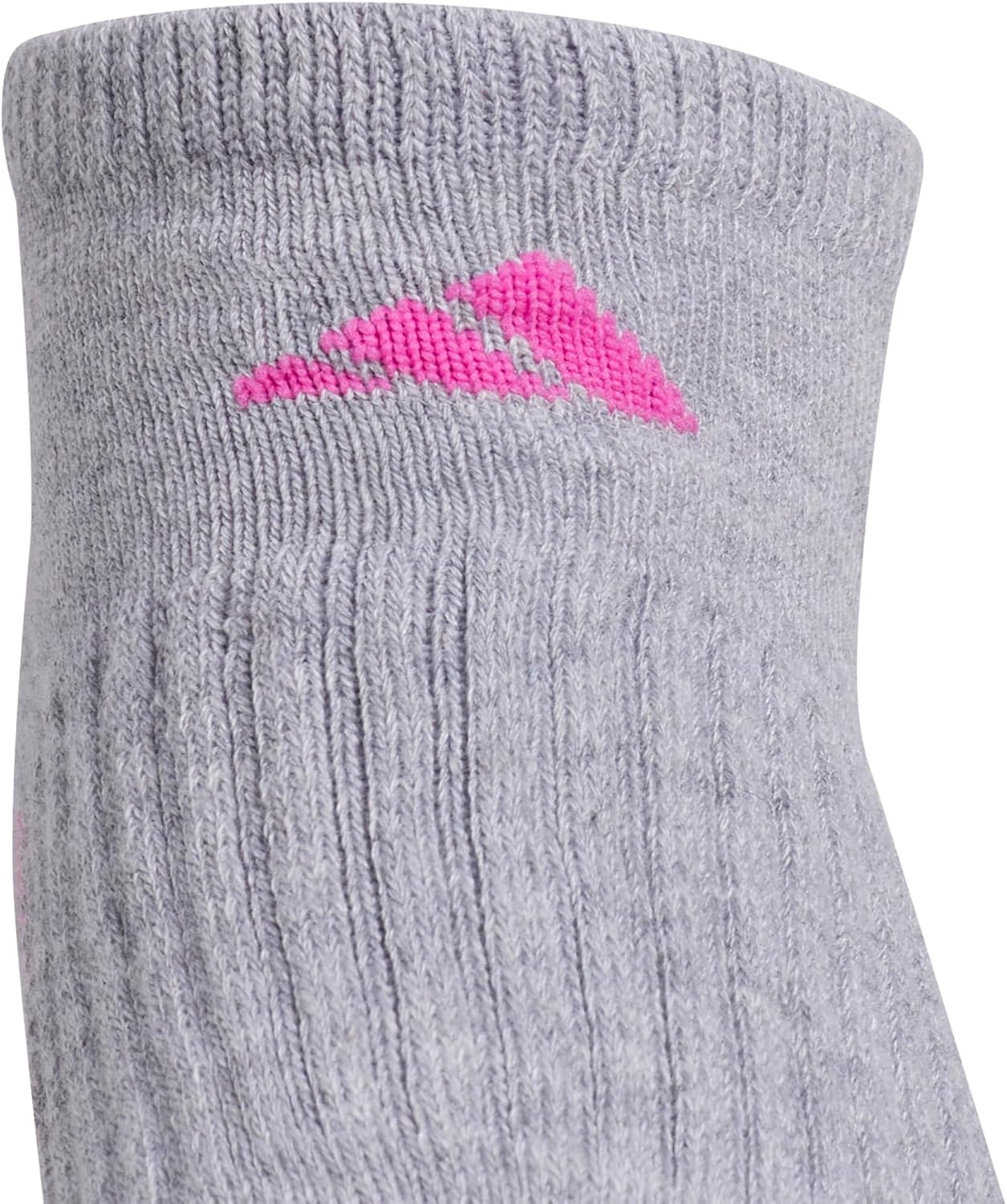 image:imageadidas Cushioned Low Cut Ankle Socks 3Pairs Durable amp Comfortable 3Pack Targeted Cushioning Arch Support Breathable MoistureWicking Reinforced Heel amp Toe AllDay ComfortCool Light HeatherLucid Fuchsia PinkBlue Fusion30No Show