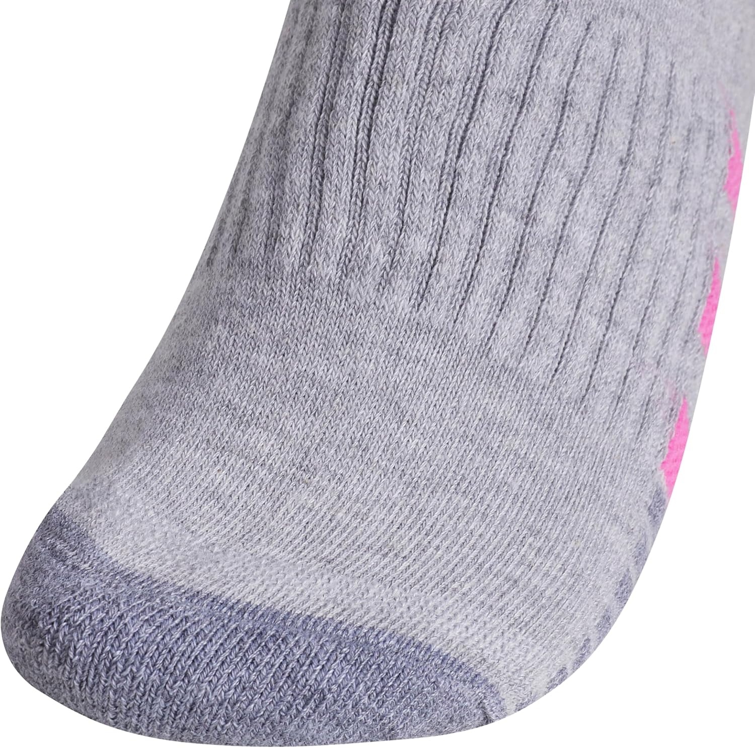 image:imageadidas Cushioned Low Cut Ankle Socks 3Pairs Durable amp Comfortable 3Pack Targeted Cushioning Arch Support Breathable MoistureWicking Reinforced Heel amp Toe AllDay ComfortCool Light HeatherLucid Fuchsia PinkBlue Fusion30No Show
