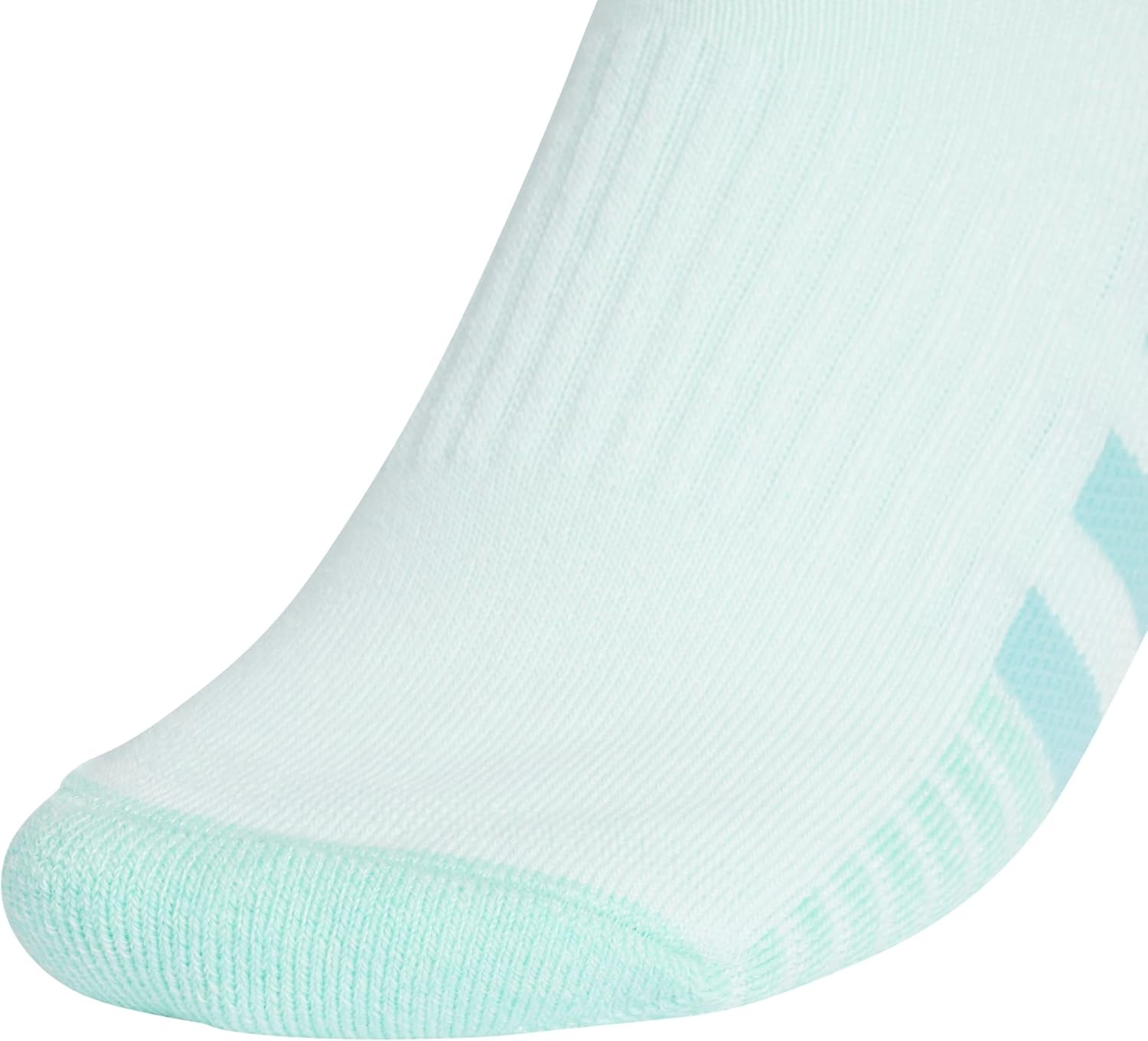 image:imageadidas Cushioned Low Cut Ankle Socks 3Pairs Durable amp Comfortable 3Pack Targeted Cushioning Arch Support Breathable MoistureWicking Reinforced Heel amp Toe AllDay ComfortHalo Mint GreenWhiteGrey30No Show