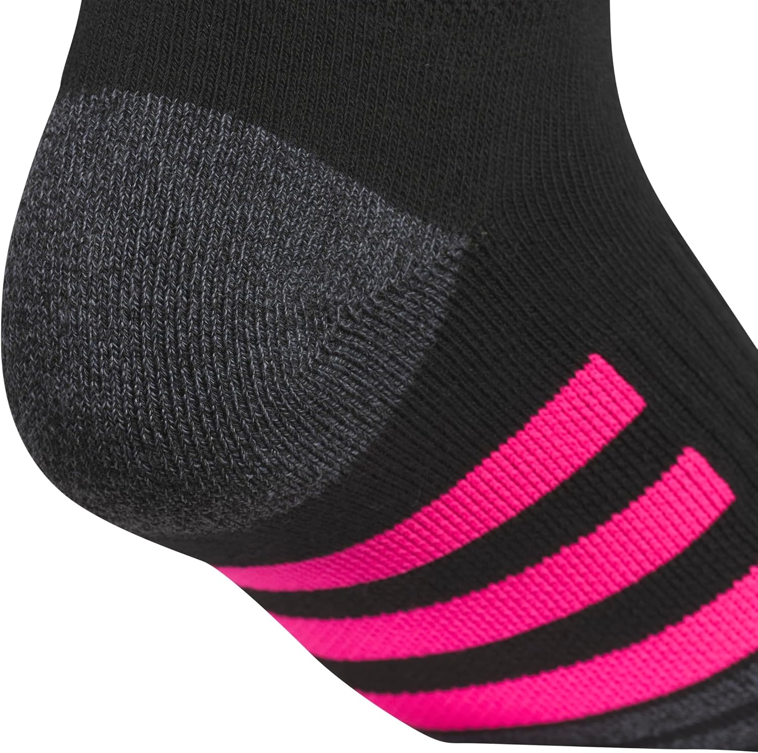 image:imageadidas Cushioned Low Cut Ankle Socks 3Pairs Durable amp Comfortable 3Pack Targeted Cushioning Arch Support Breathable MoistureWicking Reinforced Heel amp Toe AllDay ComfortBlackOnix GreyShock Pink30Low Cut