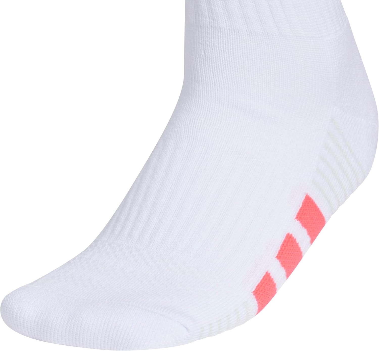 image:imageadidas Cushioned Low Cut Ankle Socks 3Pairs Durable amp Comfortable 3Pack Targeted Cushioning Arch Support Breathable MoistureWicking Reinforced Heel amp Toe AllDay ComfortWhitePure Turbo PinkClear Onix Grey40Crew