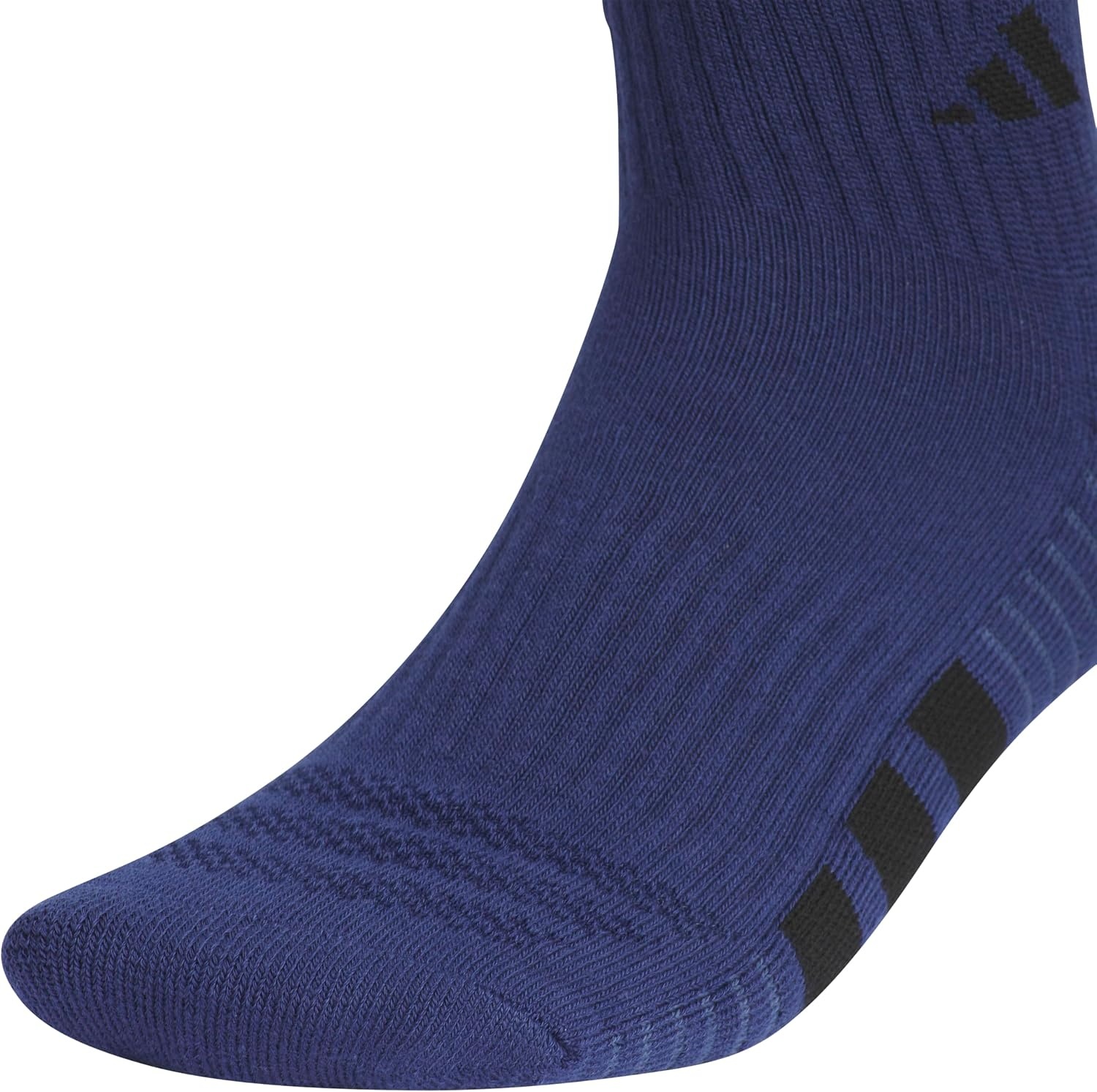 image:imageadidas Cushioned Low Cut Ankle Socks 3Pairs Durable amp Comfortable 3Pack Targeted Cushioning Arch Support Breathable MoistureWicking Reinforced Heel amp Toe AllDay ComfortDark BlueWhiteCool Light Heather40Quarter