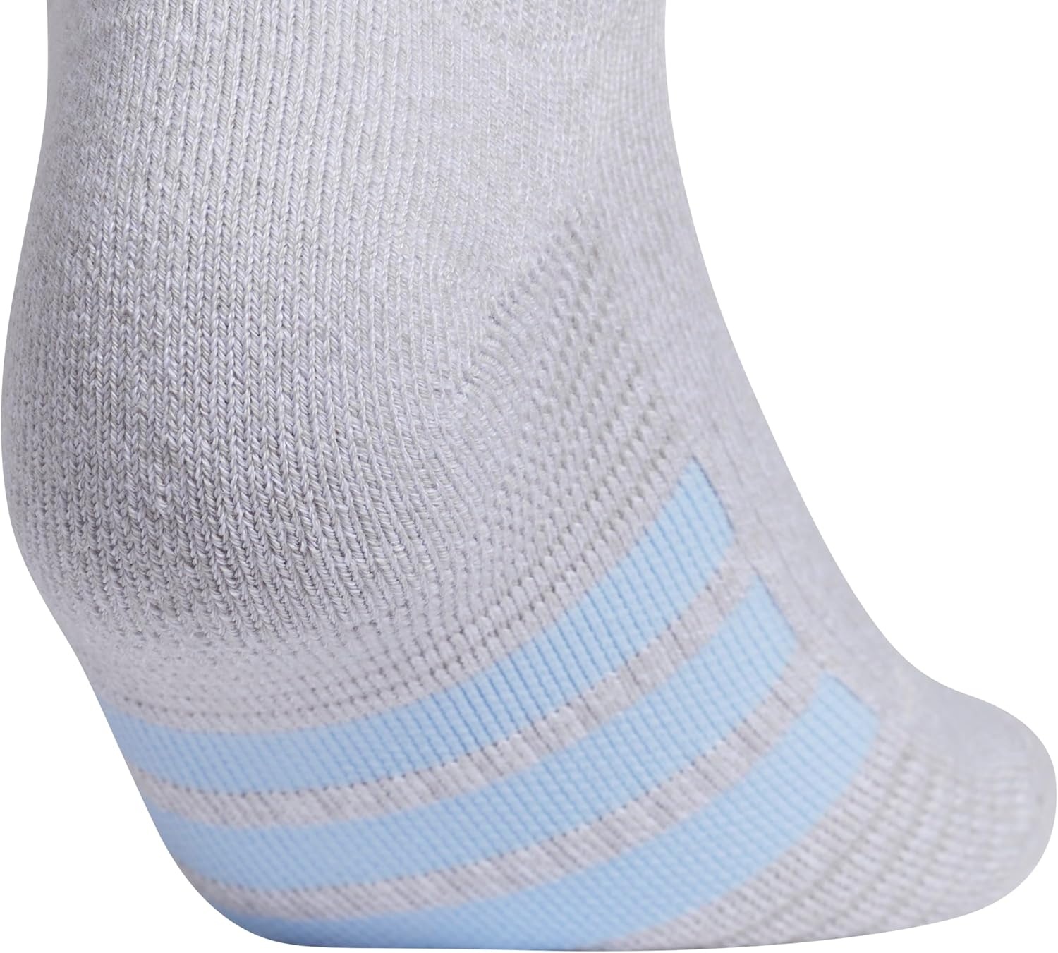 image:imageadidas Cushioned Low Cut Ankle Socks 3Pairs Durable amp Comfortable 3Pack Targeted Cushioning Arch Support Breathable MoistureWicking Reinforced Heel amp Toe AllDay ComfortClear Onix GreyGlow BlueClear Pink40No Show