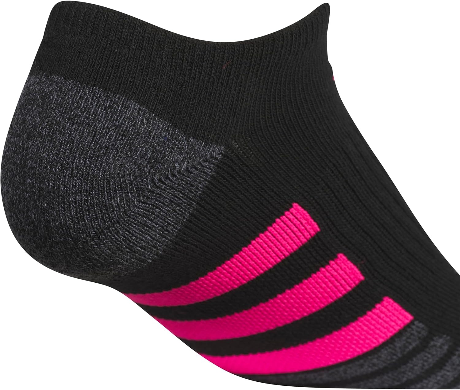 image:imageadidas Cushioned Low Cut Ankle Socks 3Pairs Durable amp Comfortable 3Pack Targeted Cushioning Arch Support Breathable MoistureWicking Reinforced Heel amp Toe AllDay ComfortBlackOnix GreyShock Pink30No Show