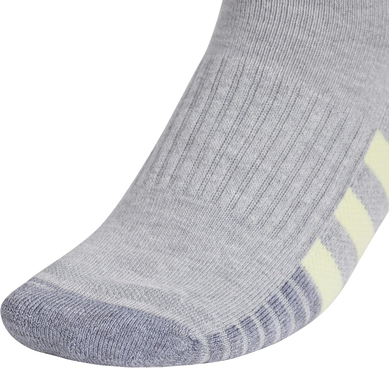 image:imageadidas Cushioned Low Cut Ankle Socks 3Pairs Durable amp Comfortable 3Pack Targeted Cushioning Arch Support Breathable MoistureWicking Reinforced Heel amp Toe AllDay ComfortCool Light HeatherPowder YellowViolet Tone Purple30Low Cut
