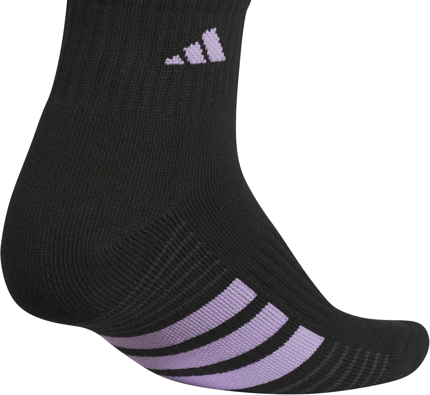 image:imageadidas Cushioned Low Cut Ankle Socks 3Pairs Durable amp Comfortable 3Pack Targeted Cushioning Arch Support Breathable MoistureWicking Reinforced Heel amp Toe AllDay ComfortBlackMagic Lilac PurplePower Pink40Quarter