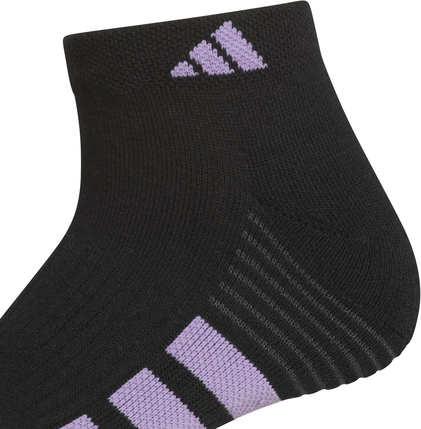 image:imageadidas Cushioned Low Cut Ankle Socks 3Pairs Durable amp Comfortable 3Pack Targeted Cushioning Arch Support Breathable MoistureWicking Reinforced Heel amp Toe AllDay ComfortBlackMagic Lilac PurplePower Pink40Low Cut