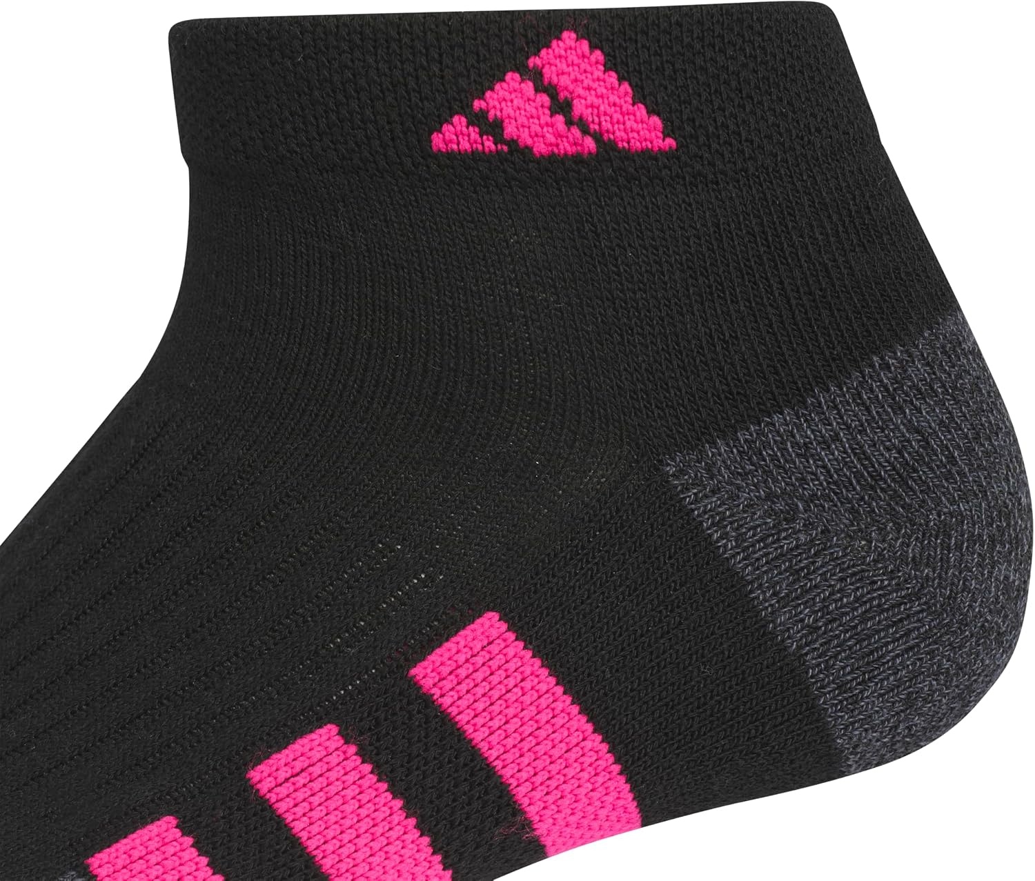 image:imageadidas Cushioned Low Cut Ankle Socks 3Pairs Durable amp Comfortable 3Pack Targeted Cushioning Arch Support Breathable MoistureWicking Reinforced Heel amp Toe AllDay ComfortBlackOnix GreyShock Pink30Low Cut