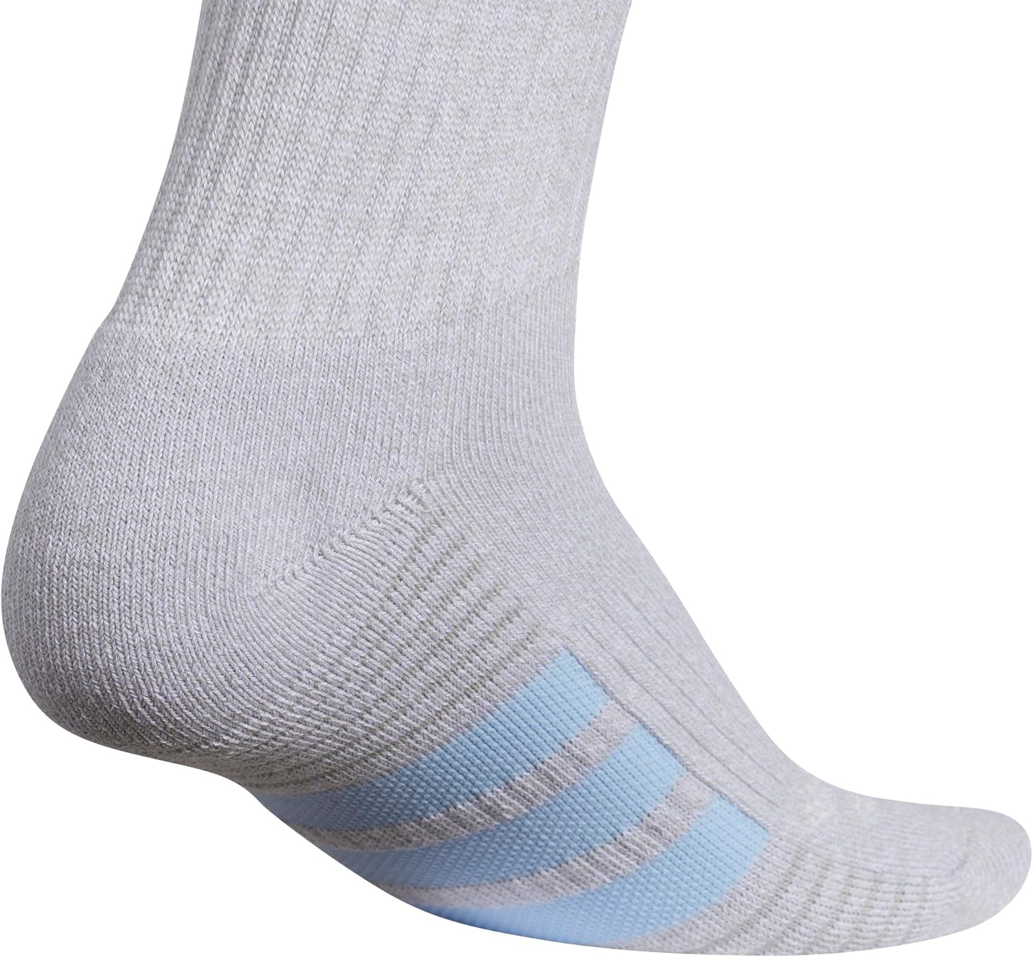 image:imageadidas Cushioned Low Cut Ankle Socks 3Pairs Durable amp Comfortable 3Pack Targeted Cushioning Arch Support Breathable MoistureWicking Reinforced Heel amp Toe AllDay ComfortClear Onix GreyGlow BlueClear Pink40Crew