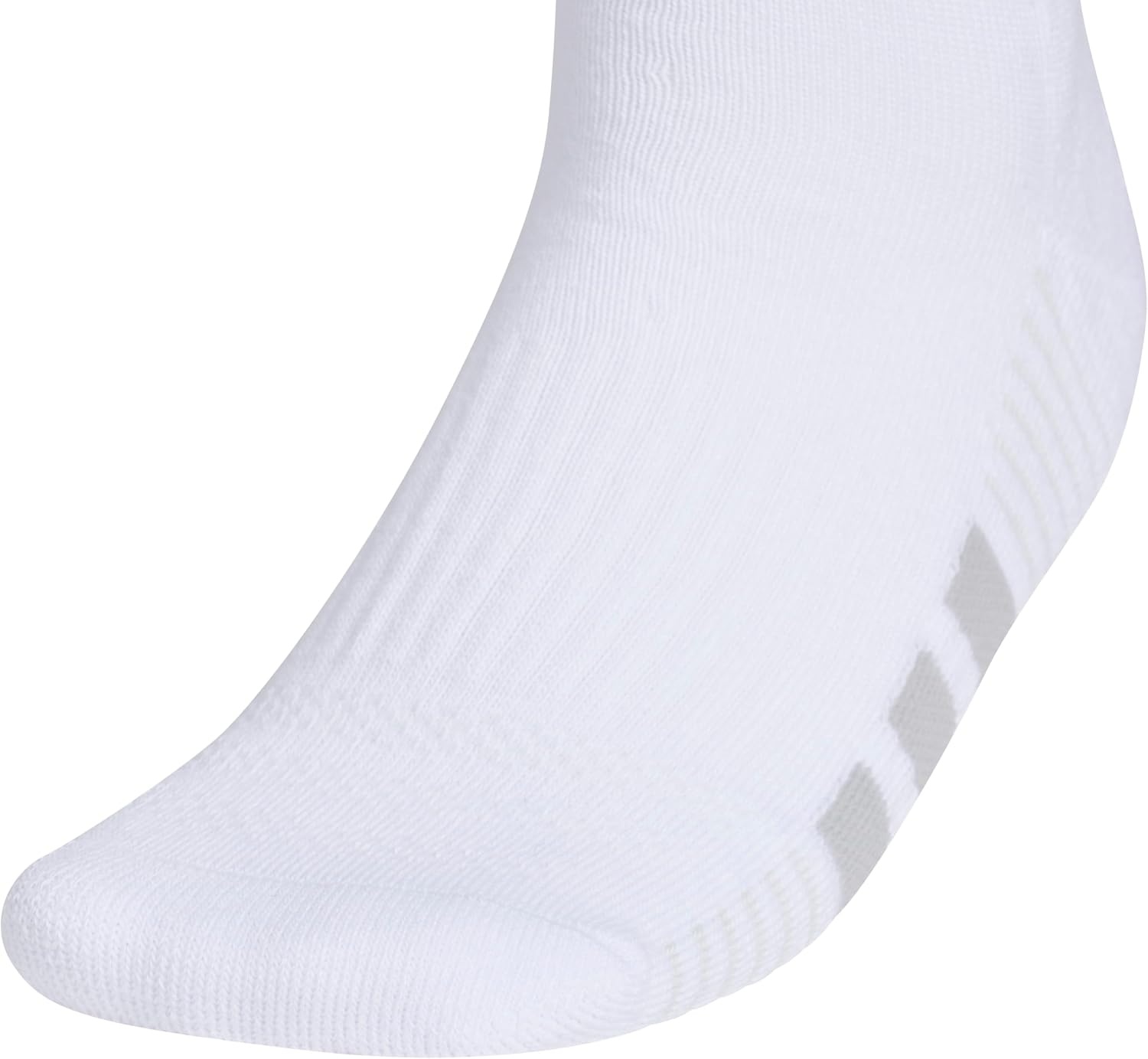 image:imageadidas Cushioned Low Cut Ankle Socks 3Pairs Durable amp Comfortable 3Pack Targeted Cushioning Arch Support Breathable MoistureWicking Reinforced Heel amp Toe AllDay ComfortWhiteClear Onix GreyClear Grey40Crew