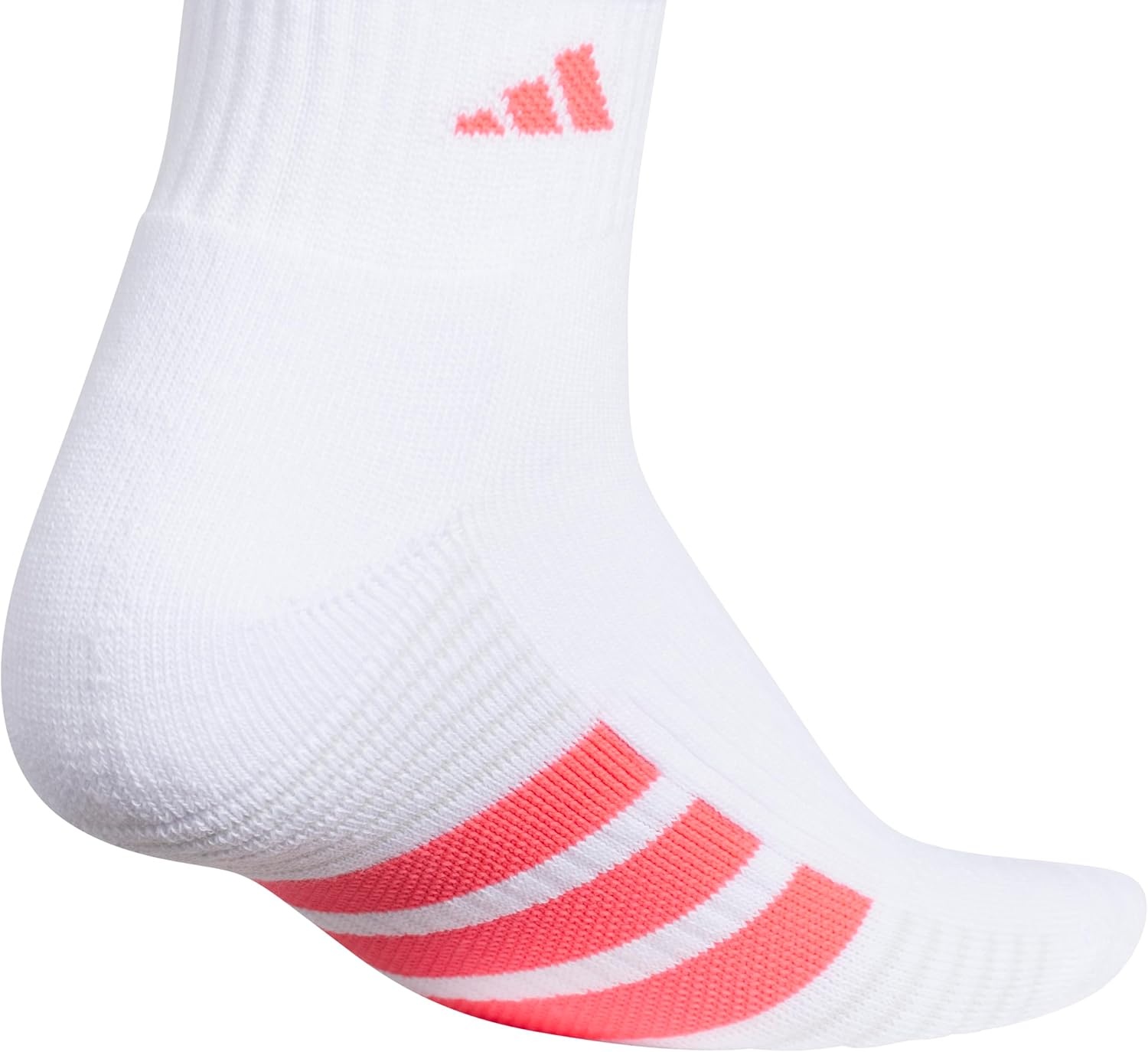 image:imageadidas Cushioned Low Cut Ankle Socks 3Pairs Durable amp Comfortable 3Pack Targeted Cushioning Arch Support Breathable MoistureWicking Reinforced Heel amp Toe AllDay ComfortWhitePure Turbo PinkClear Onix Grey40Quarter