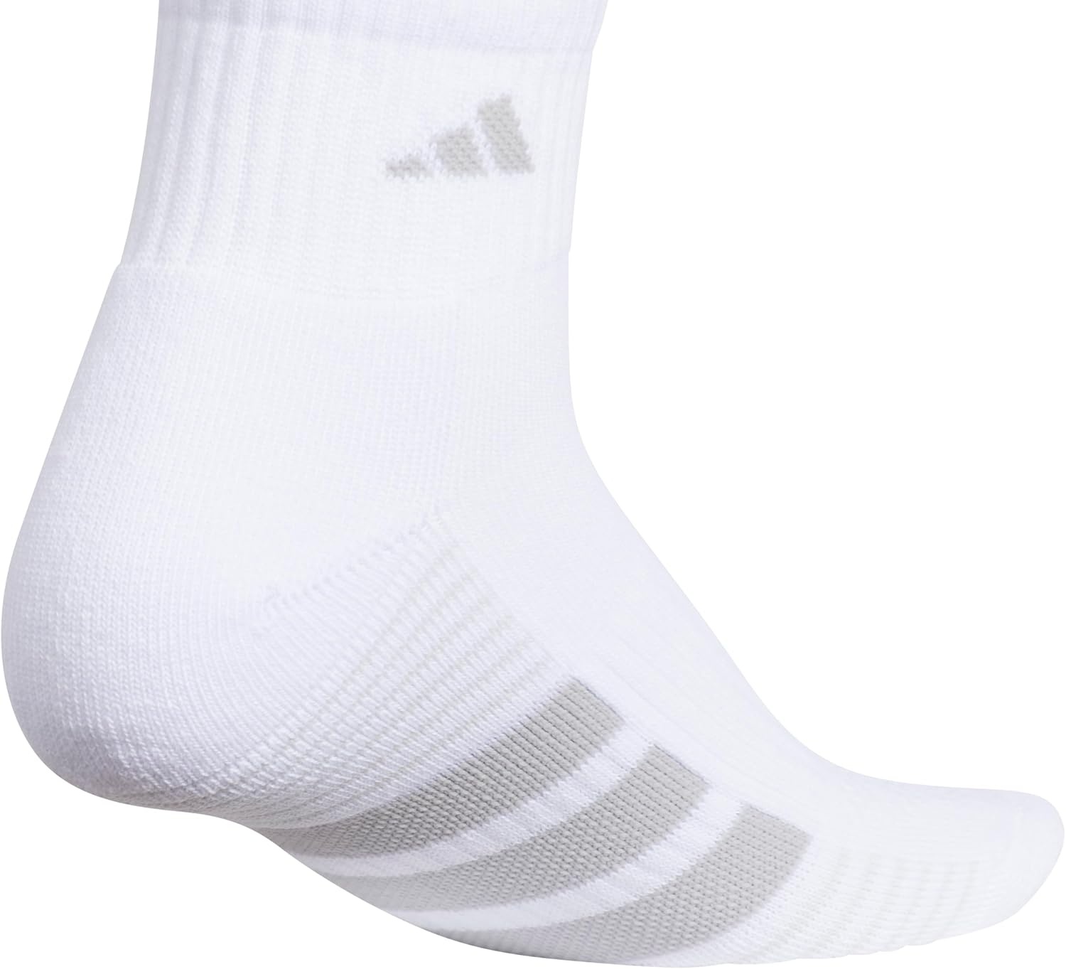image:imageadidas Cushioned Low Cut Ankle Socks 3Pairs Durable amp Comfortable 3Pack Targeted Cushioning Arch Support Breathable MoistureWicking Reinforced Heel amp Toe AllDay ComfortWhiteClear Onix GreyClear Grey40Quarter