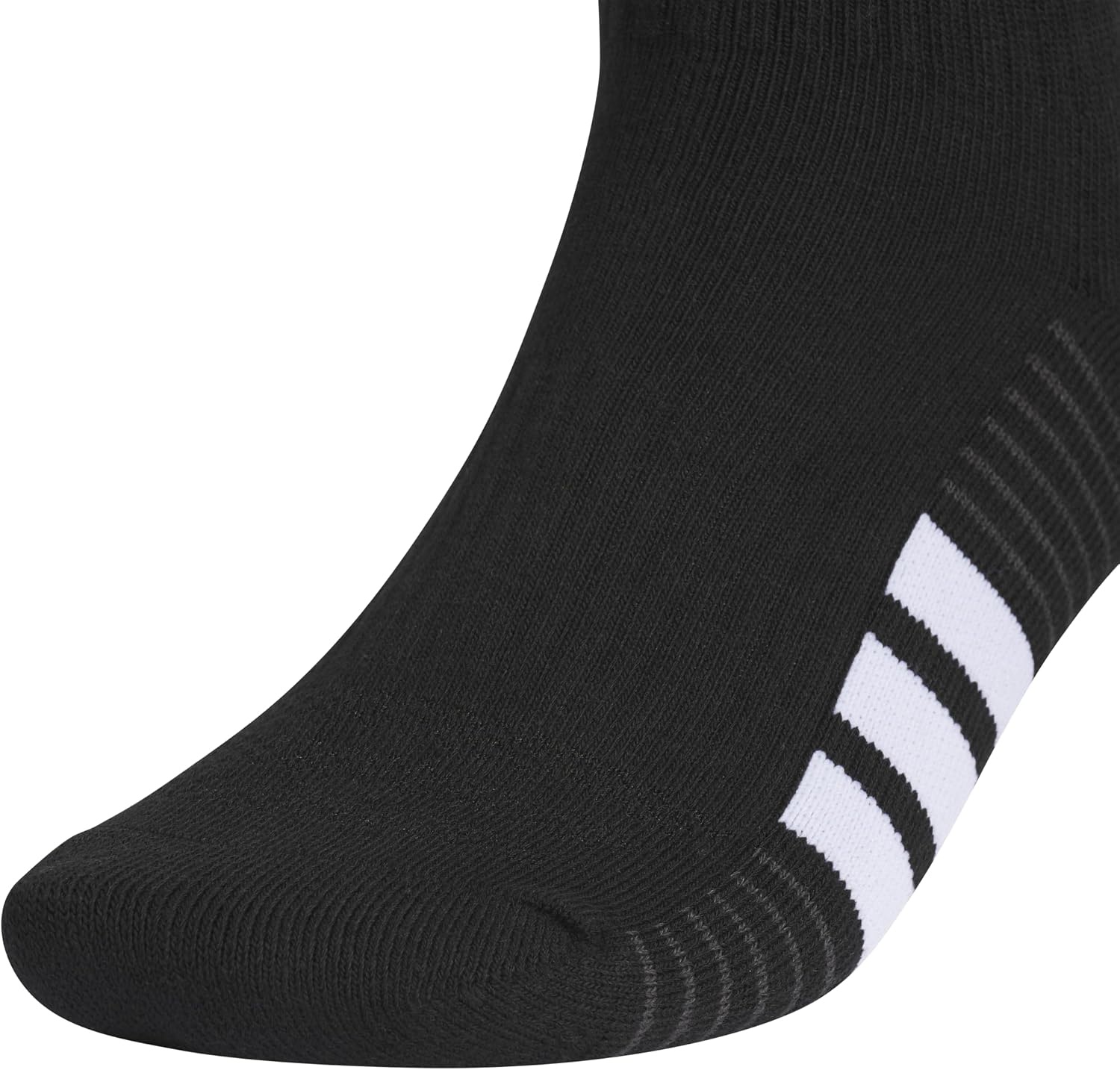 image:imageadidas Cushioned Low Cut Ankle Socks 3Pairs Durable amp Comfortable 3Pack Targeted Cushioning Arch Support Breathable MoistureWicking Reinforced Heel amp Toe AllDay ComfortBlackWhiteCarbon Grey40Quarter