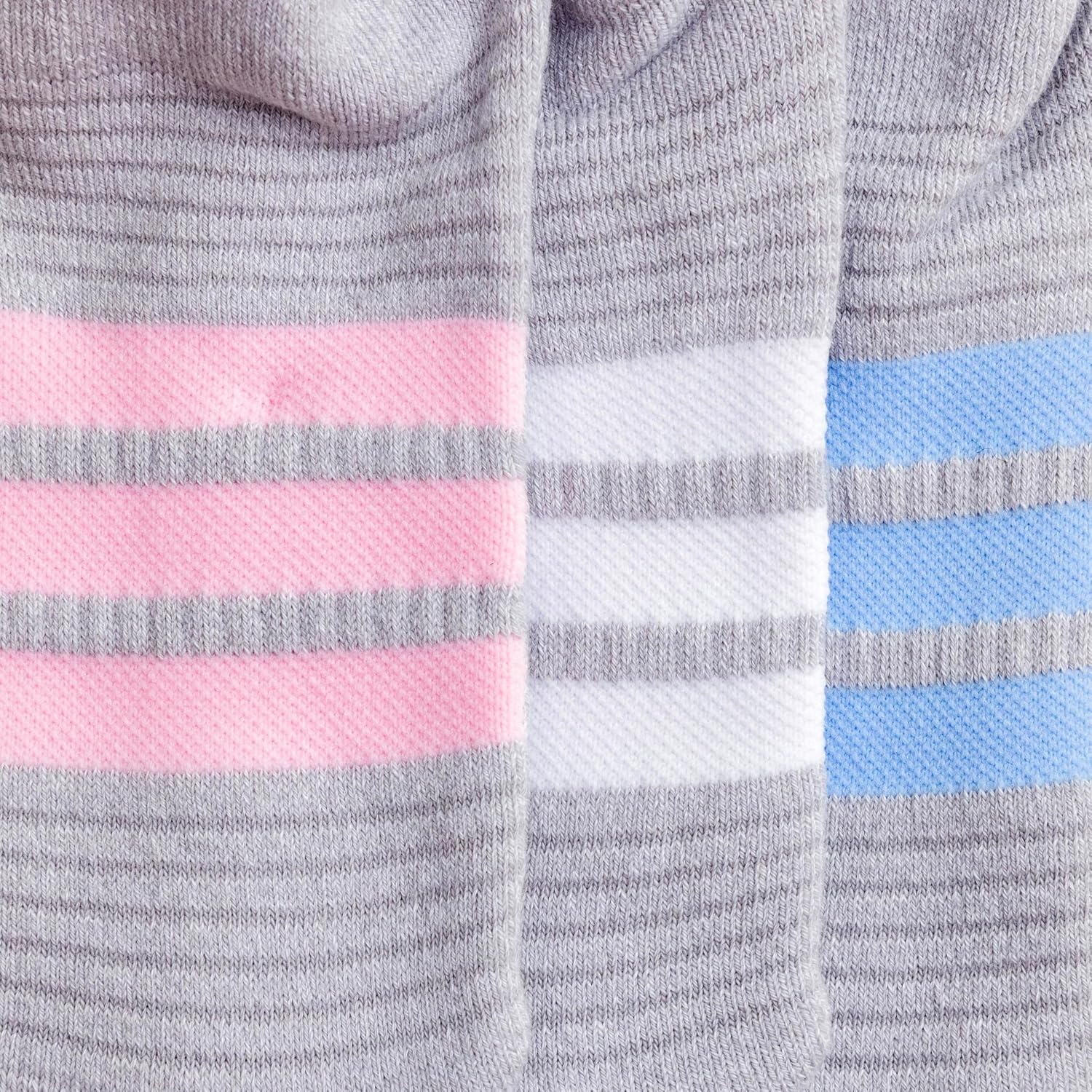 image:imageadidas Cushioned Low Cut Ankle Socks 3Pairs Durable amp Comfortable 3Pack Targeted Cushioning Arch Support Breathable MoistureWicking Reinforced Heel amp Toe AllDay ComfortClear Onix GreyGlow BlueClear Pink40Crew