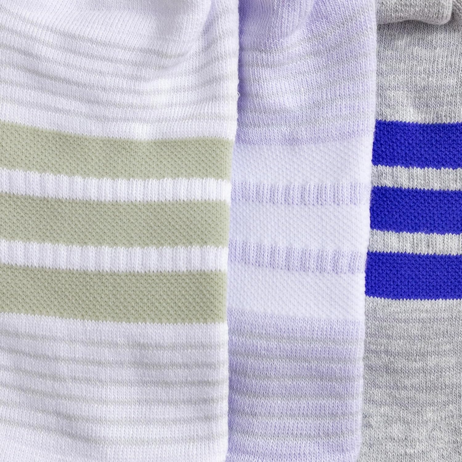 image:imageadidas Cushioned Low Cut Ankle Socks 3Pairs Durable amp Comfortable 3Pack Targeted Cushioning Arch Support Breathable MoistureWicking Reinforced Heel amp Toe AllDay ComfortFrozen PurpleClear Onix GreySolar Purple40Crew
