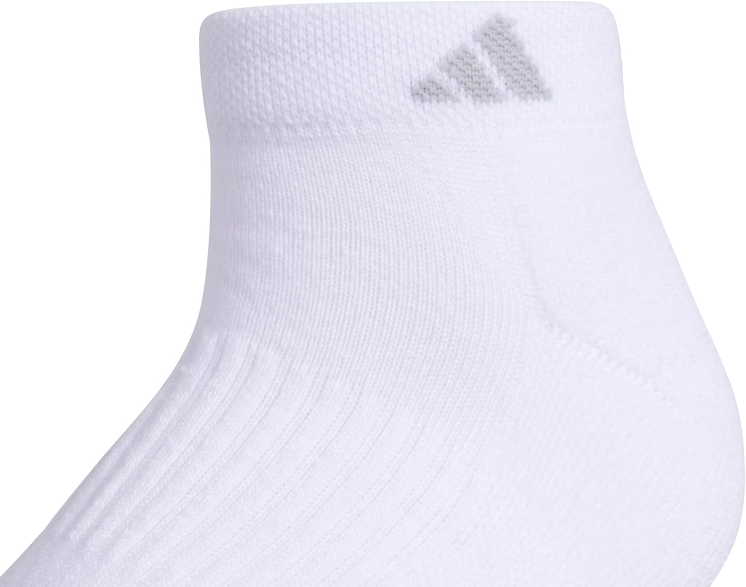 image:imageadidas Cushioned Low Cut Ankle Socks 3Pairs Durable amp Comfortable 3Pack Targeted Cushioning Arch Support Breathable MoistureWicking Reinforced Heel amp Toe AllDay ComfortWhiteClear Onix Grey30Low Cut