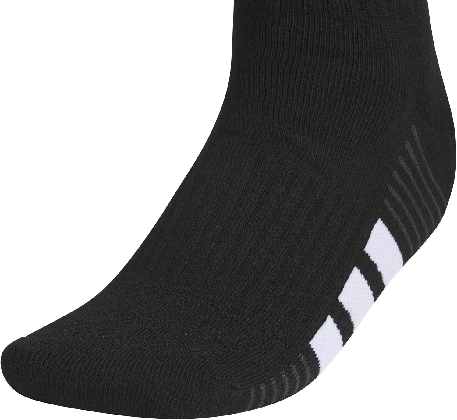 image:imageadidas Cushioned Low Cut Ankle Socks 3Pairs Durable amp Comfortable 3Pack Targeted Cushioning Arch Support Breathable MoistureWicking Reinforced Heel amp Toe AllDay ComfortBlackWhiteCarbon Grey40Crew