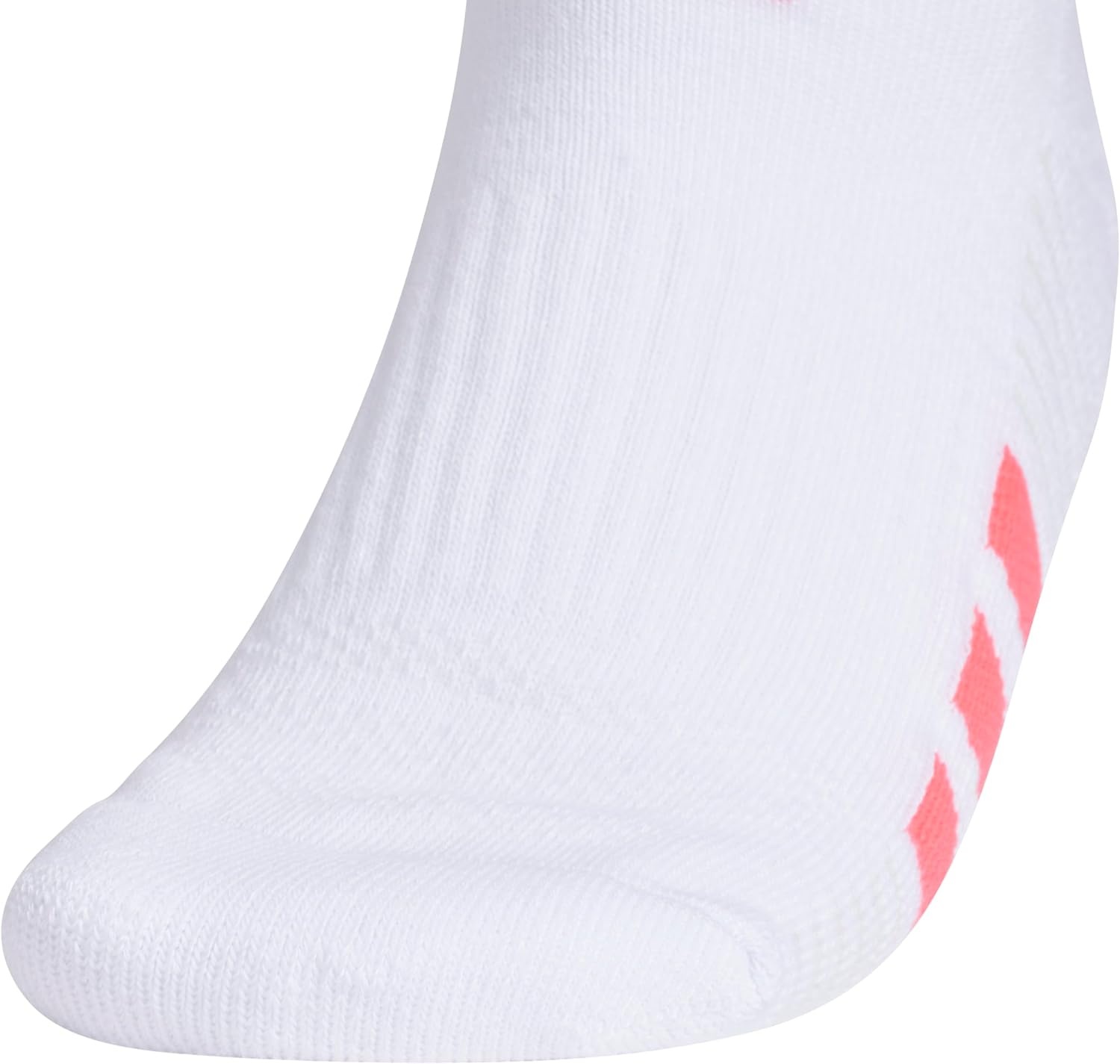 image:imageadidas Cushioned Low Cut Ankle Socks 3Pairs Durable amp Comfortable 3Pack Targeted Cushioning Arch Support Breathable MoistureWicking Reinforced Heel amp Toe AllDay ComfortWhitePure Turbo PinkClear Onix Grey40No Show